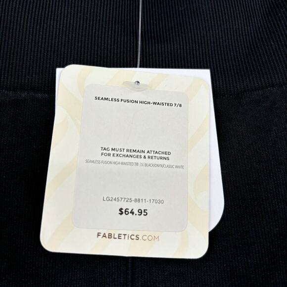 Fabletics Seamless Fusion High Waist 7/8 Leggings Size S Black Gray - Picture 3 of 12